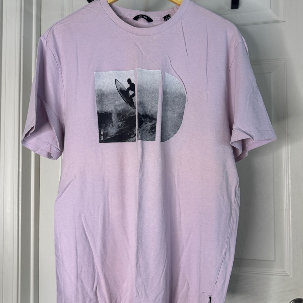 Only & Sons Lilac Surfer Graphic Cotton Tee XL